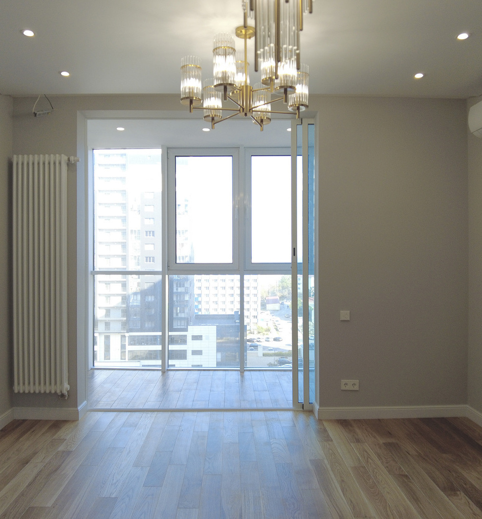 Лоджия в гостиной Ремонт квартиры в Новороссийске